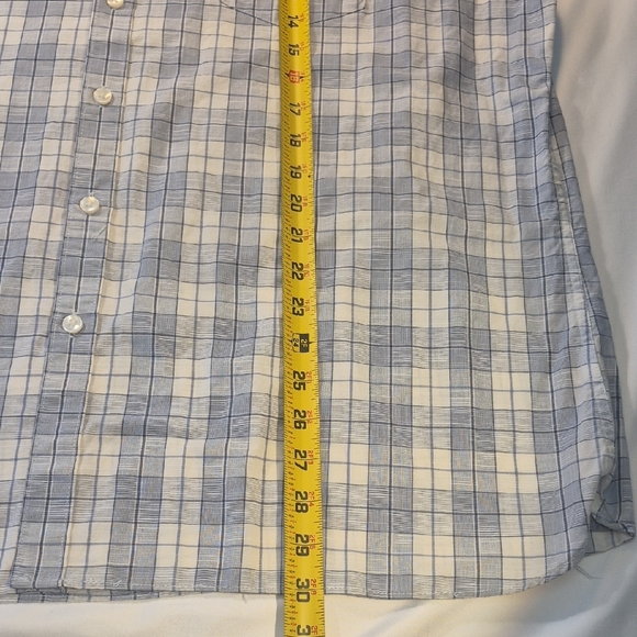 Van Heusen XXL Short Sleeve Blue and White Casual Button Down Shirt - Picture 5 of 13